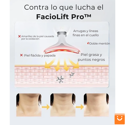 FacioLift Pro™ - DISPOSITIVO DE MASAJE FACIAL REAFIRMANTE Y LIFTING DE TRIPLE PROPÓSITO